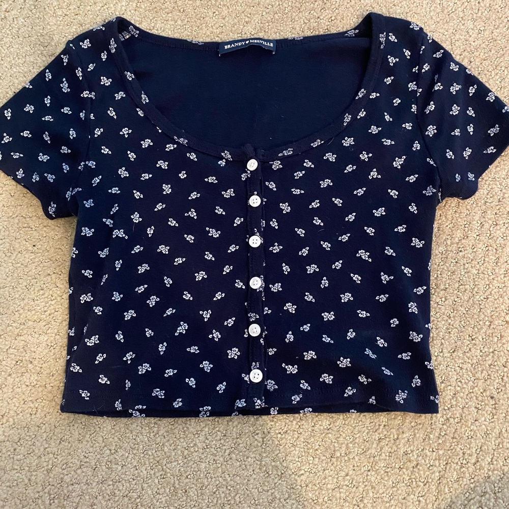 Brandy Melville floral crop top!